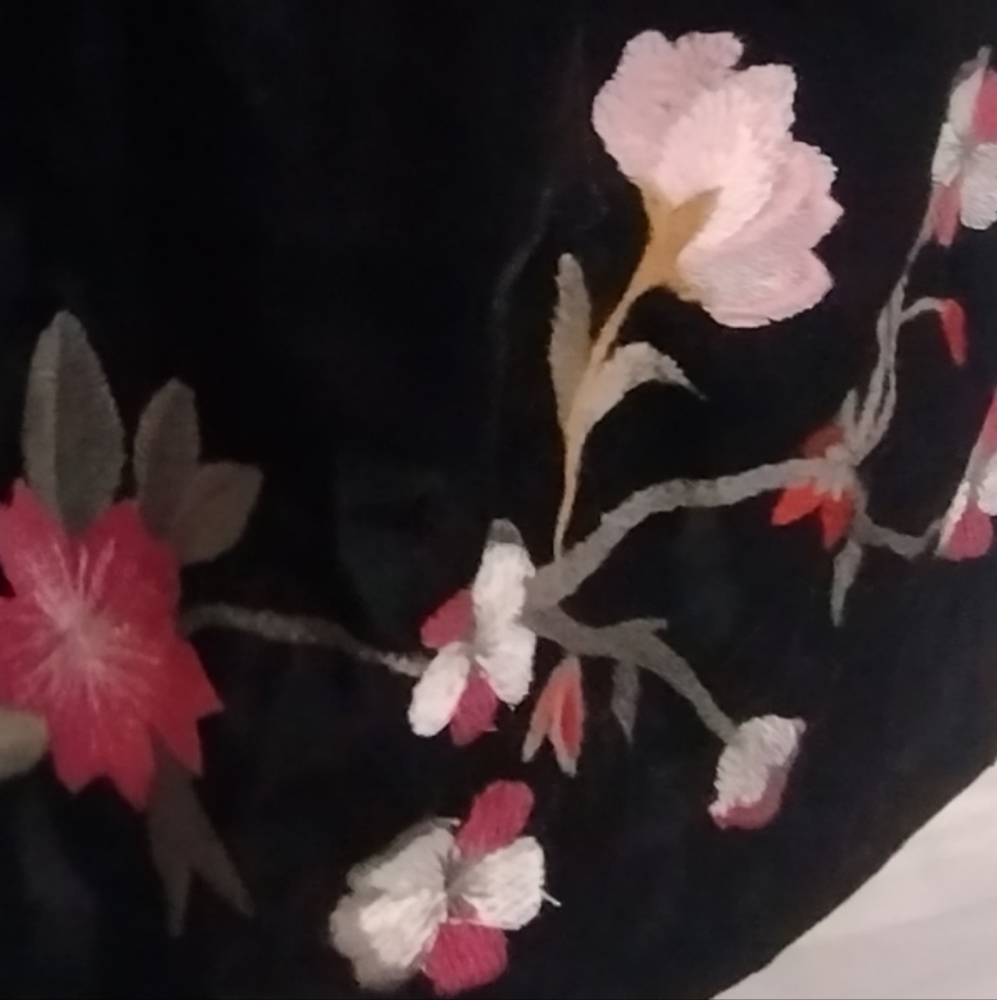 a.n.a TAG Rose Dress, Long Sleeve, Dress, Black, Floral Embroidery/Pleats, XS - Picture 13 of 16